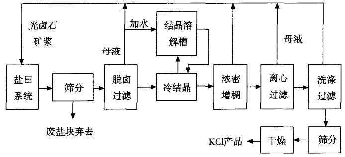 反浮选一冷结晶工艺